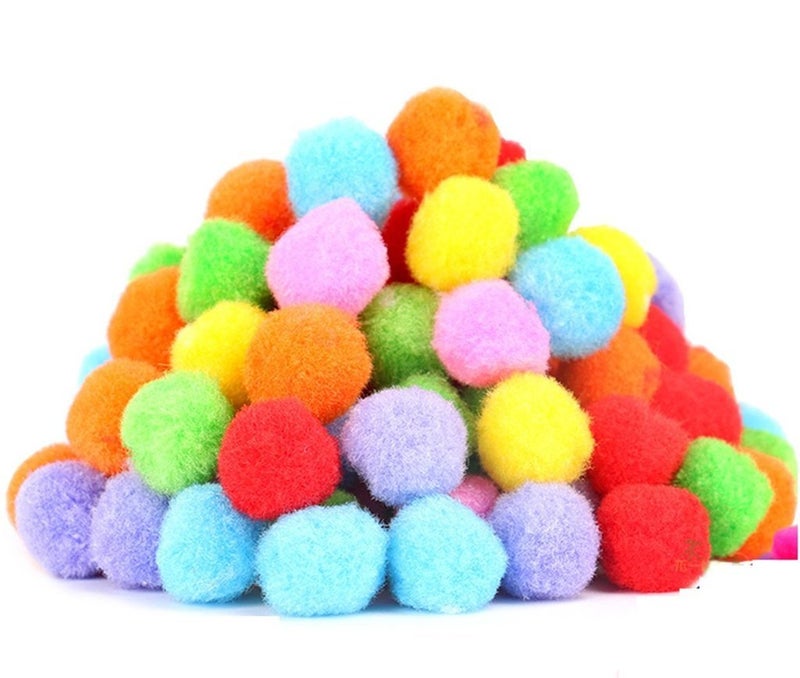 PET SHOW 50pcs 1.5"/3.8cm Cat Toy Balls Soft Kitten Pompon Toys Indoor Cats Interactive Playing Quiet Ball Cats Favorite Toy Assorted 10 Colors - Image 1